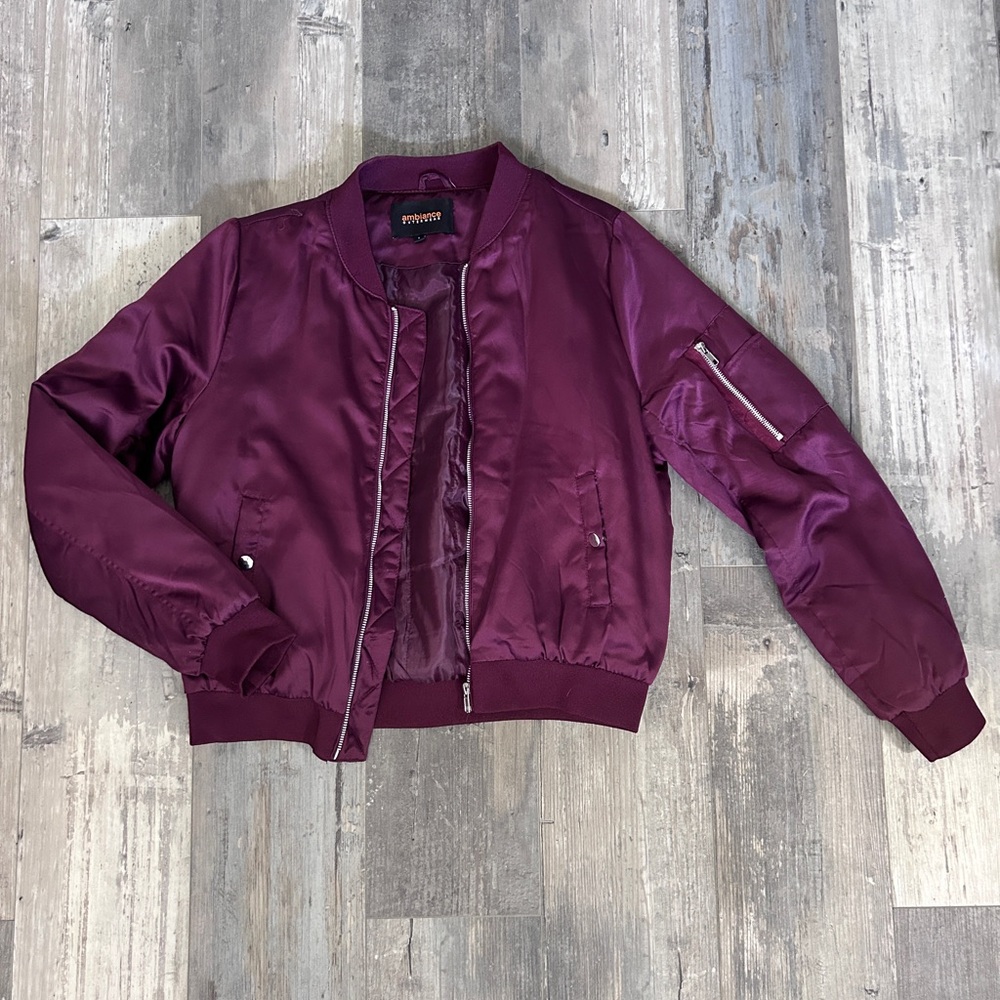 Ambiance Rich Purple Bomber Jacket